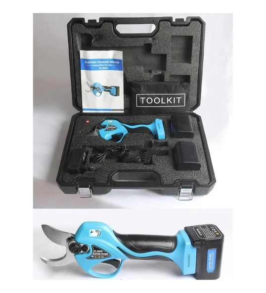 Suca SC 8608A LED Ekranlı Akülü Şarjlı Budama Makası 38 mm 2AhX2 - 4