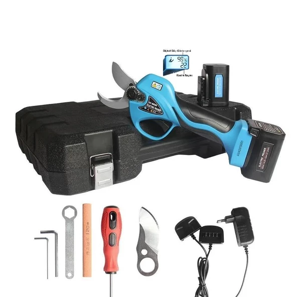 Suca SC 8608A LED Ekranlı Akülü Şarjlı Budama Makası 38 mm 2AhX2 - 3