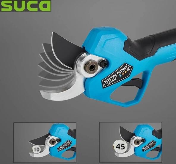 Suca SC-8612A 45mm Profesyonel Akülü Bahçe Budama Makası (Kablolu veya Kablosuz Kullanım) - 4
