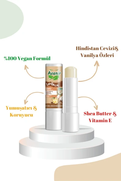 Avenir Stick Lip Balm Vegan Coconut & Vanilla - 3