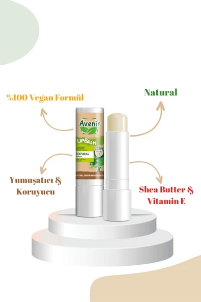 Avenir Stick Lip Balm Vegan Natural - 3