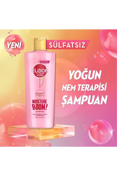 Elidor Collagen Blends Şampuan Sülfatsız Yoğun Nem Terapisi 350 ml - 4