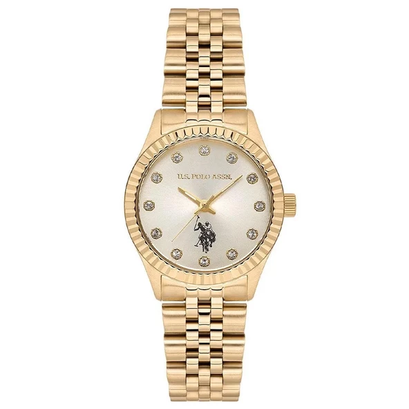U.S. POLO ASSN. USPA2086-04 ALTIN KAPLAMA KADIN KOL SAATİ