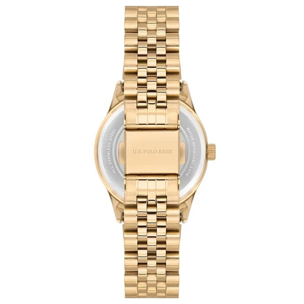 U.S. POLO ASSN. USPA2086-04 ALTIN KAPLAMA KADIN KOL SAATİ - 3