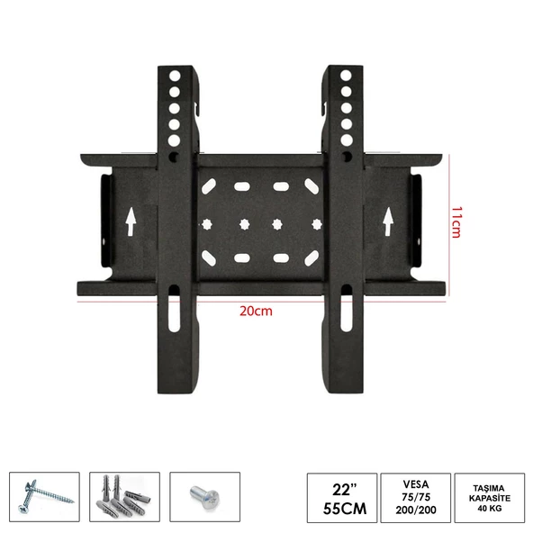 Ufix 2011 Lcd Askı Aparatı Sabit 22 İnç 55cm