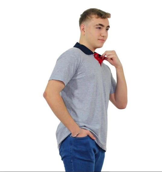GRİ X SMALL  POLO YAKA TİŞÖRT
