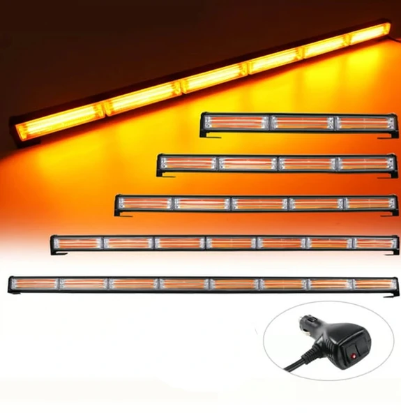 Off Road/İş Makinası/Çekici/Traktör İçin 6p Cob Bar Led Turuncu-Cakkar modlu-88cm-Videolu Anlatım ürün görseli 1