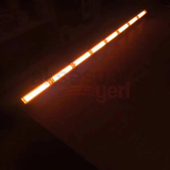 Off Road/İş Makinası/Çekici/Traktör 8p Cob Bar Led Turuncu Cakar Modlu-116cm-Videolu Anlatım