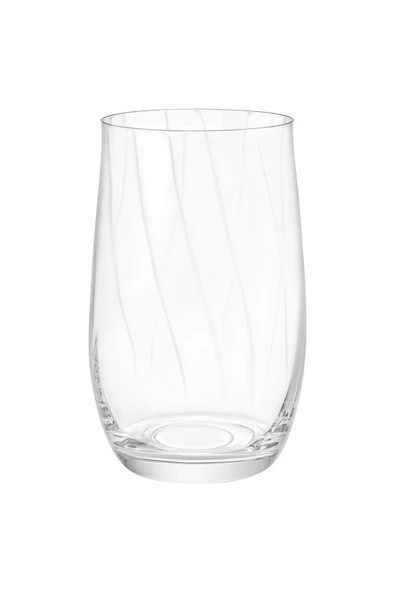 Madame Coco Lucinda Optikli 4'lü Kristal Meşrubat Bardağı Seti - 380ML - Resim 3