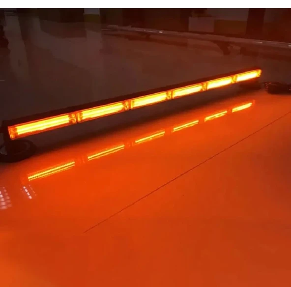 Off Road/İş Makinası/Çekici/Traktör İçin 6p Cob Bar Led Turuncu-Cakkar modlu-88cm-Videolu Anlatım - Resim 2