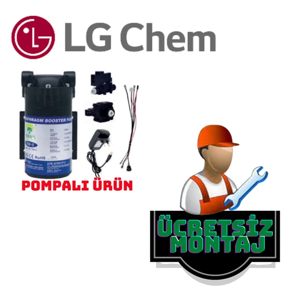 LG Chem GOLD SİYAH BEYAZ POMPALI MONTAJ DAHİL 12 LİTRE 7 FİLTRE 14 AŞAMA SU ARITMA CİHAZI - 2