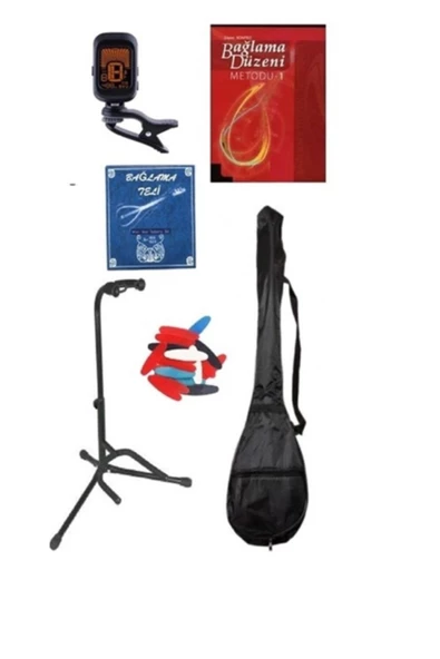 Dut Ağacı Filetolu Kısa Sap Bağlama Jak Girişli Full Set - 2