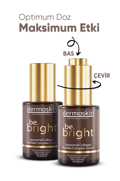 DERMOSKIN BE BRIGHT LIPOSOMAL CAFFEIN COMPLEX EYE SERUM - Resim 4