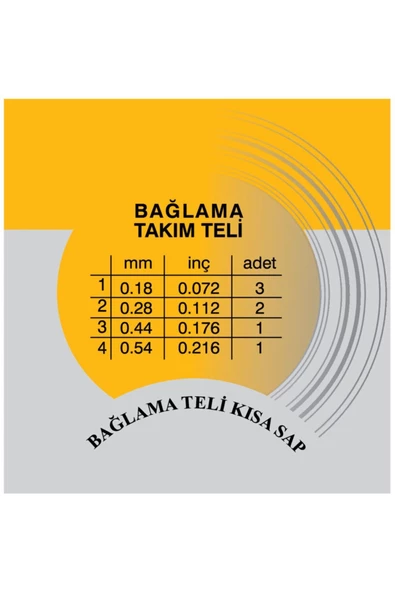 Kısa Sap Bağlama Saz Teli Topuzlu 0.18 - 2