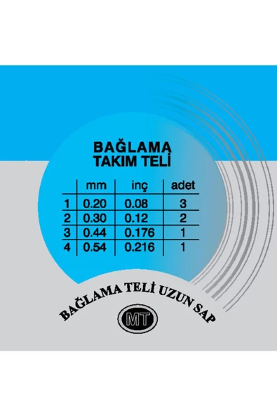 Mt-uzun Sap Bağlama Saz Teli Topuzlu 0.20 - 2
