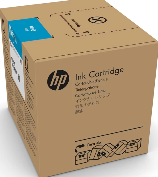 HP 871C Cyan 3 Litrelik  Mavi Orijnal Latex Mürekkep Kartuşu (G0Y79C) ürün görseli
