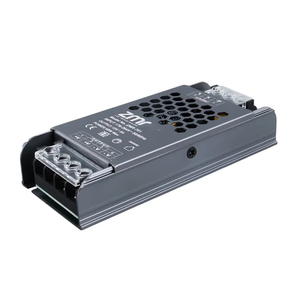 ZMR-701/B.00 12 Volt 5 Amper 60 Watt Slim Metal Kasa Adaptör - Resim 3