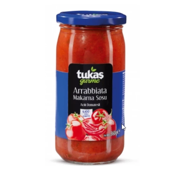 Tukaş Gurme Arrabbiata (Acılı Domatesli) Makarna Sos 360 g