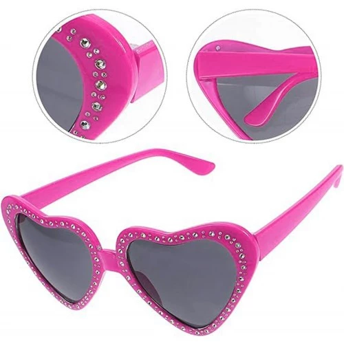 Pembe Kalp Taşlı Parti Gözlüğü ürün görseli