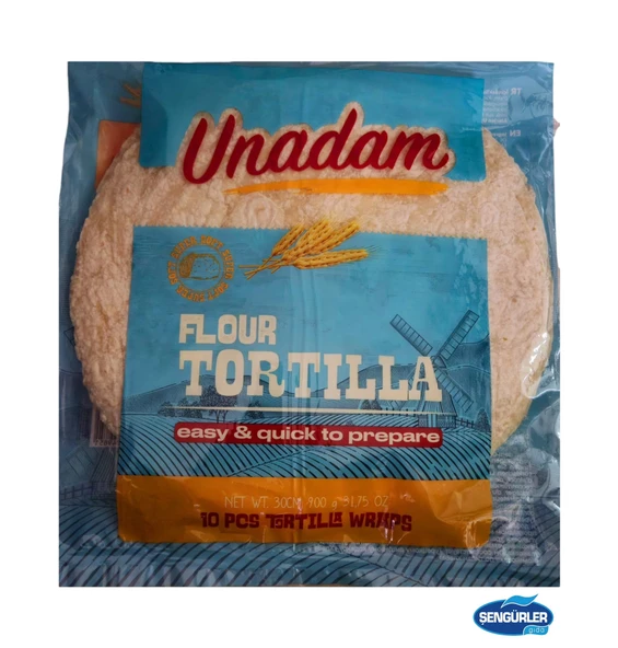 TORTİLLA LAVAŞ EKMEĞİ (30CM-90GR) 10LU x 10 PAKET