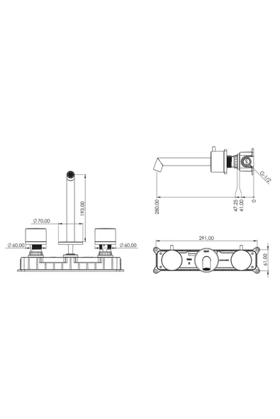 Teska Grande Lavabo Bataryası-Krom - 3