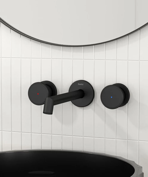 Teska Grande Shine Lavabo Bataryası-Full Siyah - 2