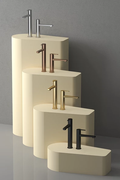 Teska Liva Leo S Lavabo Bataryası-Altın - 2