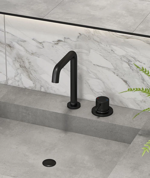Teska Atlas Arteon Lavabo Bataryası-Full Siyah - 2