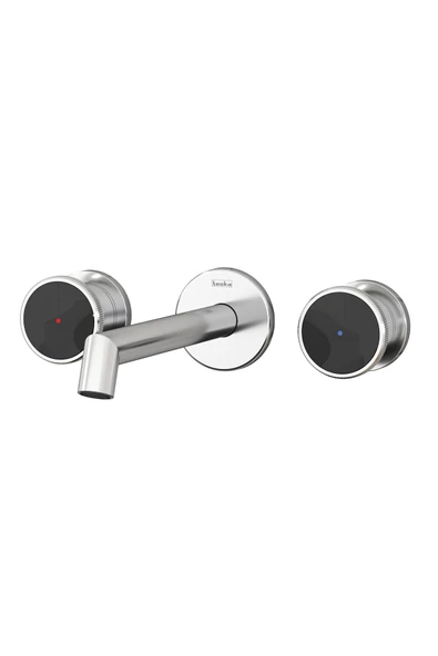 Teska Grande Shine Lavabo Bataryası-Siyah Camlı
