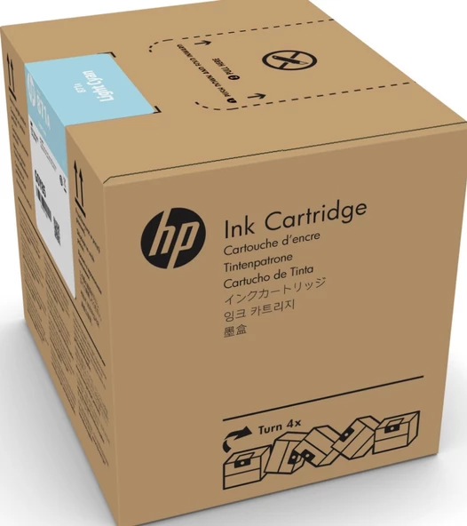 HP 871C Light Cyan 3 Litrelik Açık Mavi Orijnal Latex Mürekkep Kartuşu (G0Y83C) ürün görseli
