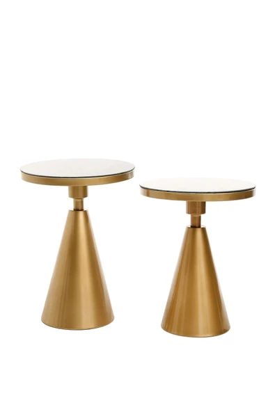 Kule 2li Takım Eskitme Yan Sehpa 1002-2