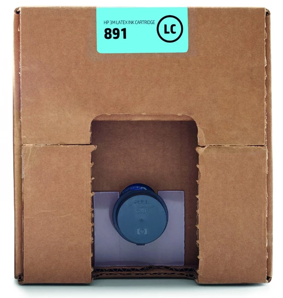 HP 3M 891 LC 10 Litrelik Light Cyan Latex Mürekkep Kartuşu (G0Y76A) ürün görseli