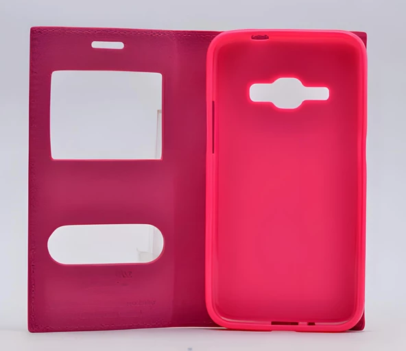 Galaxy J1 2016 Kılıf Pencereli Elite Kapaklı Kılıf - Resim 8