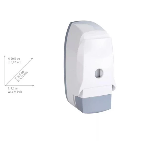 WENKO 18993100 Desinfektionsmittelspender Ascoli – doldurulabilir, hacim 0.45 L, plastik, 9.5 x 20.5 x 10.5 cm, beyaz - 3