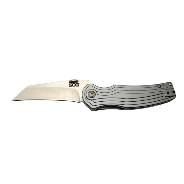 Sog Pinkerton 0689 Gri Kamp Çakı 18cm - Yarı Otomatik, Kemerlikli, Kutulu - 1
