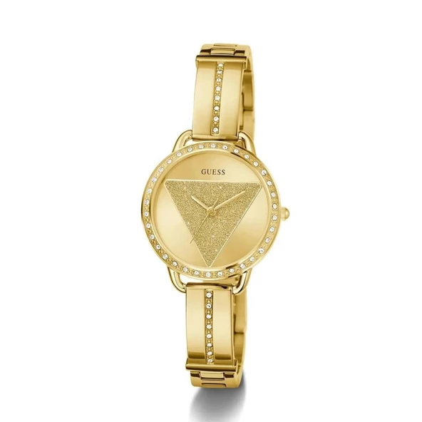 GUESS GUGW0914L2 ALTIN KAPLAMA TAŞLI KADIN KOL SAATİ - Resim 5