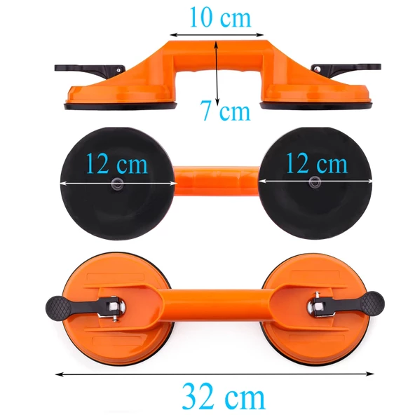 Vantuz Cam Vantuzu Vakumlu Cam Fayans Ahşap Tutucu Taşıma Araba Kaporta Göcük Çektirme 2'li Plastik - Resim 5