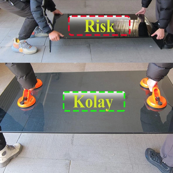 Vantuz Cam Vantuzu Vakumlu Cam Fayans Ahşap Tutucu Taşıma Araba Kaporta Göcük Çektirme 2'li Plastik - Resim 3