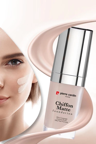Pierre Cardin Chiffon Touch Mat Görünüm Veren Fondöten - Light - 6