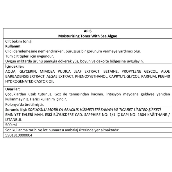 Nemlendirici Süt & Tonik Seti - Deniz Yosunulu - HYDRO BALANCE Seti - 5