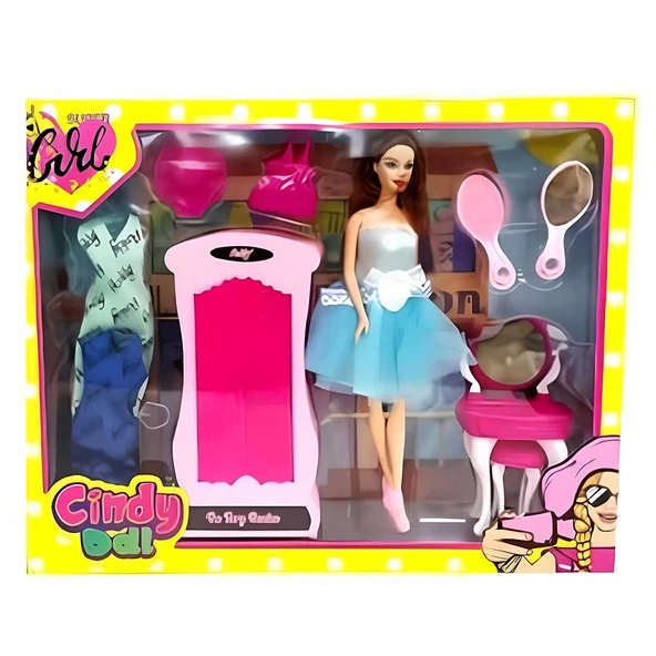 Oydaş Cindy Doll Dolaplı Makyaj Masalı Bebek 02453