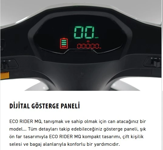 Kuba Ecorıder Mq Pro Elektrikli Moped Beyaz - 3