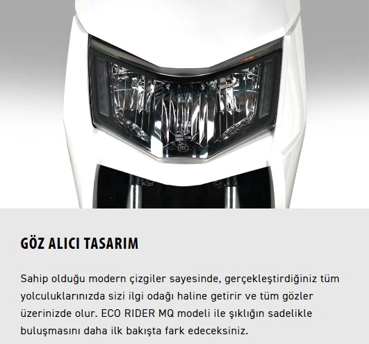 Kuba Ecorıder Mq Pro Elektrikli Moped Beyaz - 2