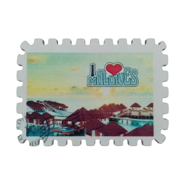 Maldivler Temalı Pul Magnet ürün görseli