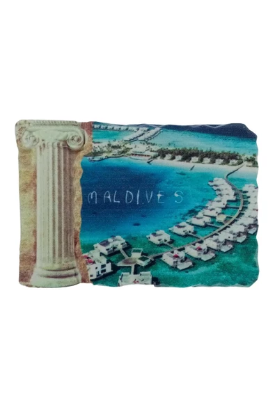 Maldivler Temalı Sütun Magnet - 3
