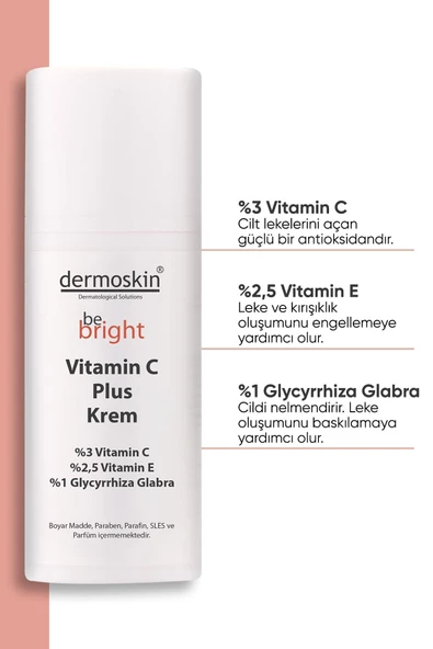 DERMOSKİN BE BRIGHT VİTAMİN C PLUS KREM 33 ML - 3