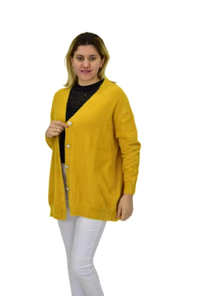 Kadın Triko Düğmeli Hırka 24153 BGL-ST04067 - Resim 12