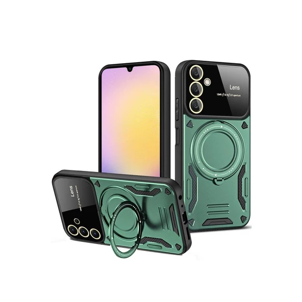 Smody Samsung Galaxy A35 5G İle Uyumlu Kılıf Joy Lens Standlı Kapak - 2