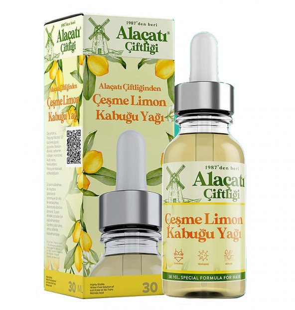 Alaçatı Çiftliği Çeşme Limon Kabuğu Yağı 30 ML - 1