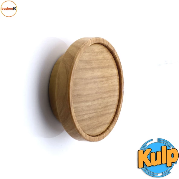 Dolunay Kulp Düğme Tek Vidalı Ahşap Desenli Çekmece Mutfak Mobilya Dolabı Dolap Kulpu Kulbu Kulpları